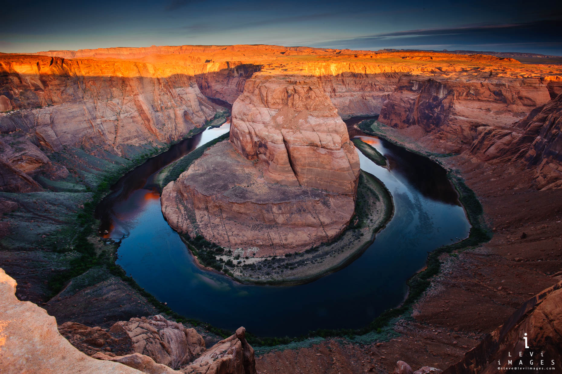 horseshoe bend sunset. Page Arizona