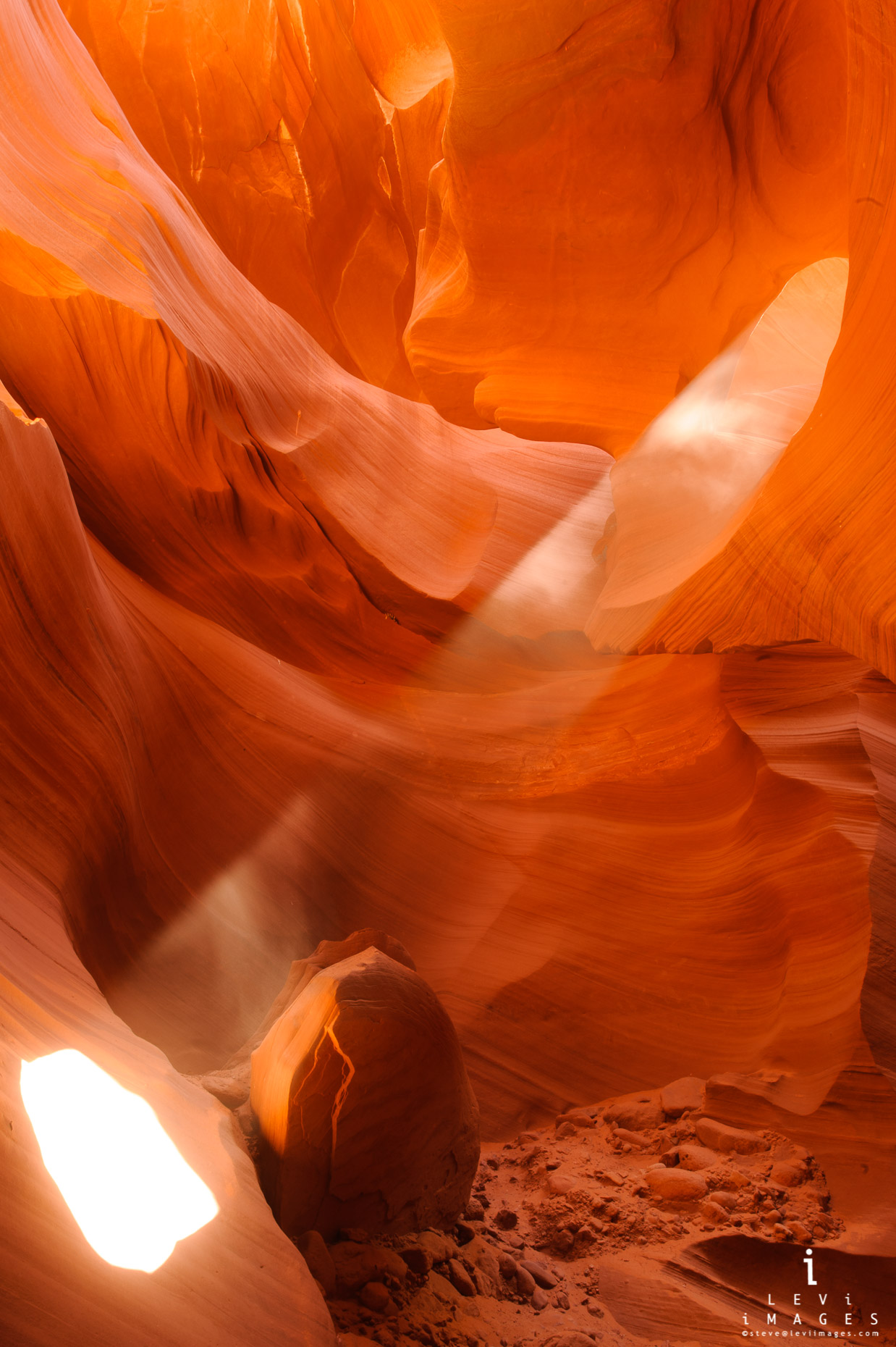 Slot canyon sunbeam. Page Arizona