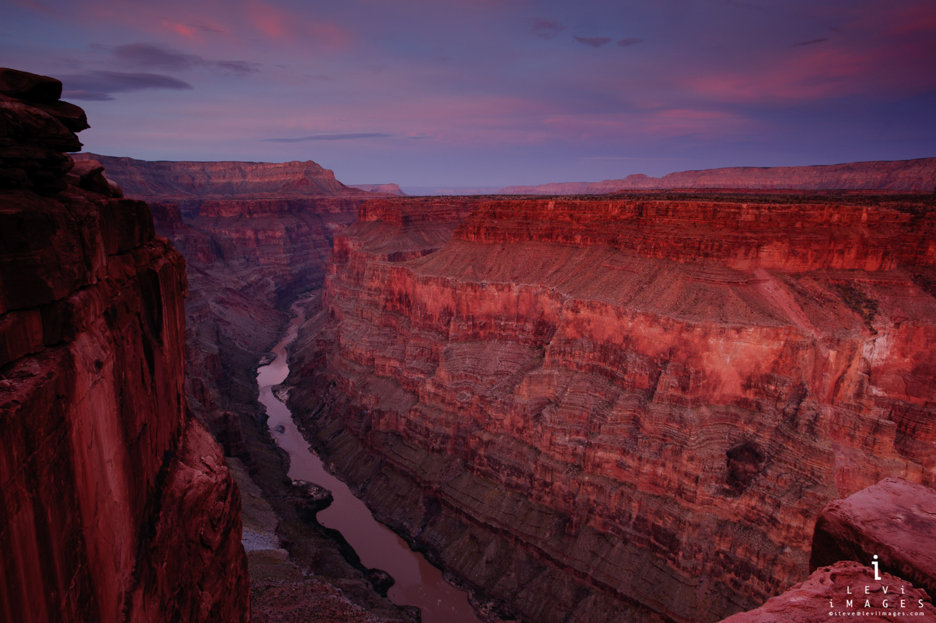 Toroweap lookout sunset. Grand Canyon NP